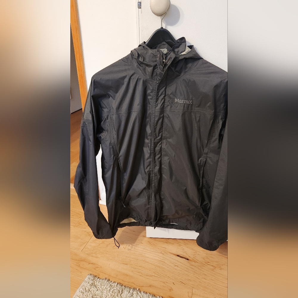 Marmot Black Rain Shell Lightweight Jacket